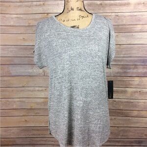 New with tags APT 9 Womens Size Medium Gray Cold Shoulder Top